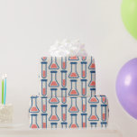 Beaker & Test Tube Science Thmet Presentpapper<br><div class="desc">Förpackning av pappert lakan med en söt teckning av ett provrör och bägare. Perfekt för vetenskapstyper.</div>