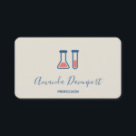 Beaker & Test Tube Science Thmet Visitkort<br><div class="desc">Affärskort med ett sött teckning av ett provrör och en bägare. Perfekt för vetenskapstyper.</div>