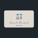 Beaker & Test Tube Science Thmet Visitkort<br><div class="desc">Affärskort med ett sött teckning av ett provrör och en bägare. Perfekt för vetenskapstyper.</div>