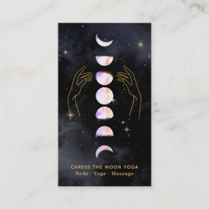 *~* Beaktar OPAL Måne-faserna + Händer Celestial Visitkort