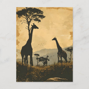 Beaktliga gåvor: Vintage Giraffes vykort
