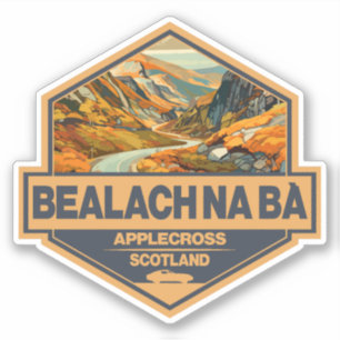 Bealach na Bà Scotland Travel Art Badge Klistermärken