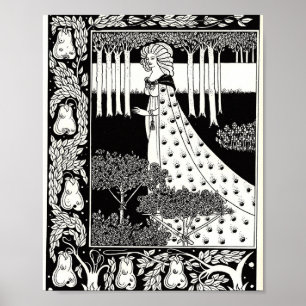 Beale Isoud vid Joyous Gard, Aubrey Beardsley Poster