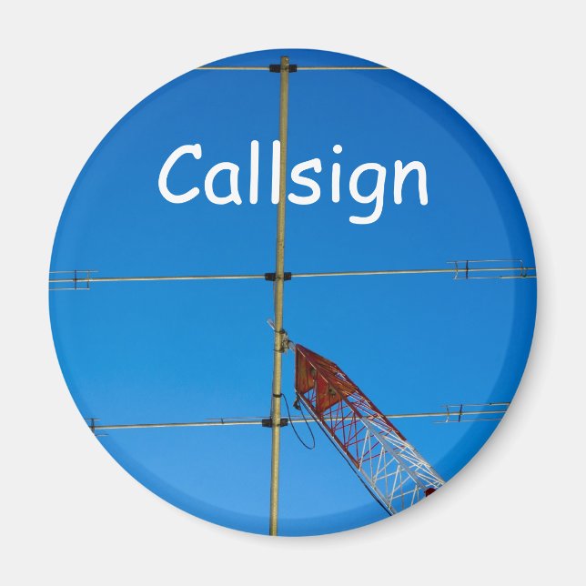 Beam Antenna och Callsign Magnet (Framsidan)