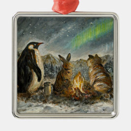 Beam Lingering Whimsical Aurora Animals Painting Julgransprydnad Metall