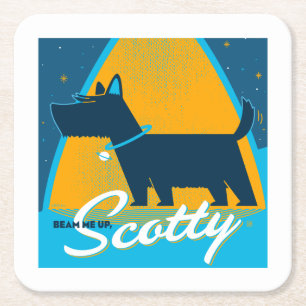 Beam Me Up Scotty Underlägg Papper Kvadrat