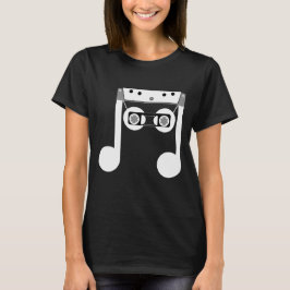 Beam Notes Beamed Eighth Music Cassette Design T Shirt