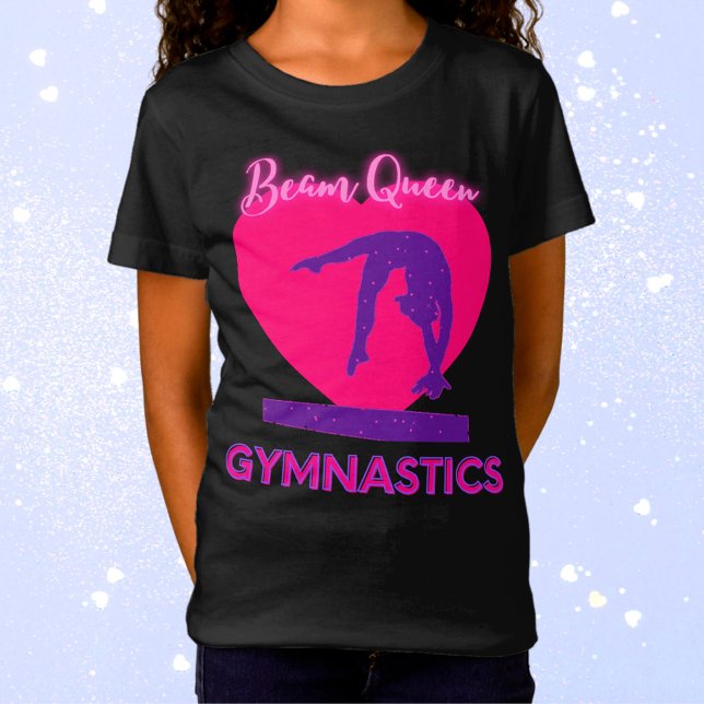 Beam Queen Gymnastics Rosa & Lila T Shirt (Skapare uppladdad)