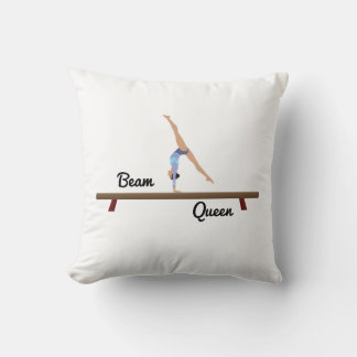Beam Queen Gymnastics Throw Pillow – Gymnast Gift Kudde