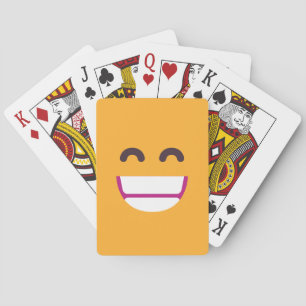 Beaming Ansikte Smiling Öga Cute Anpassningsbar Fä Casinokort
