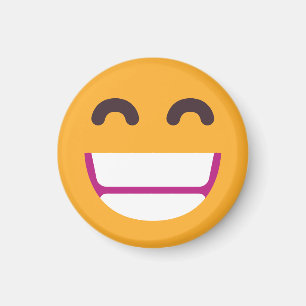 Beaming Ansikte Smiling Öga Cute Anpassningsbar Fä Magnet