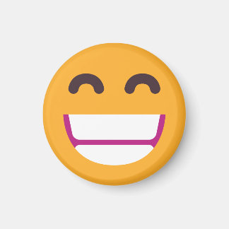 Beaming Ansikte Smiling Öga Cute Anpassningsbar Fä Magnet