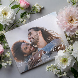 Beaming Delight Photo Bröllop spara datum Vykort