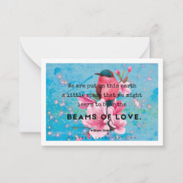 Beams of Kärlek inspirational Art Card Anteckningskort