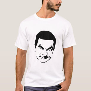 Bean Ansikte Stencil Pop Art T Shirt