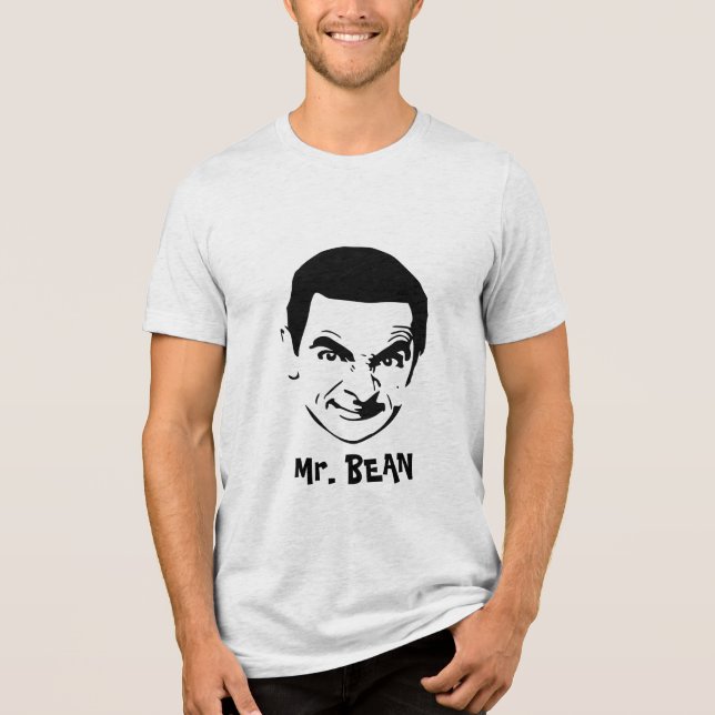 Bean Ansikte Stencil Pop Art T-Shirt (Framsida)