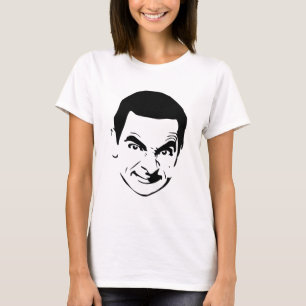 Bean Ansikte Stencil Pop Art T Shirt
