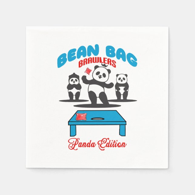 Bean Bag Brawlers - Panda Pappersservett (Framsidan)