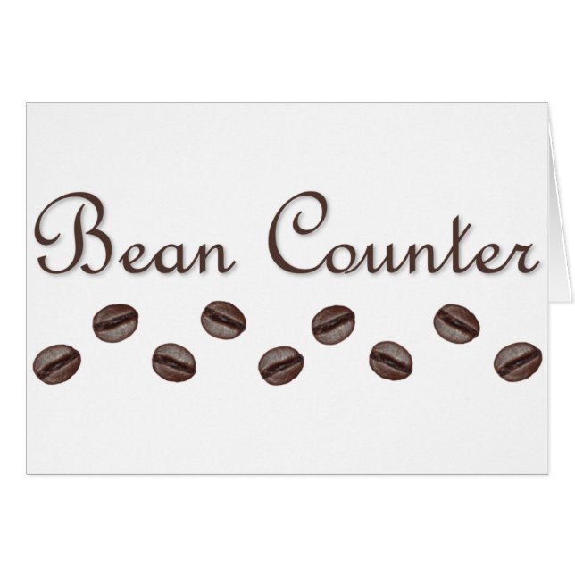 Bean Counter Hälsningskort (Framsidan Horizontal)