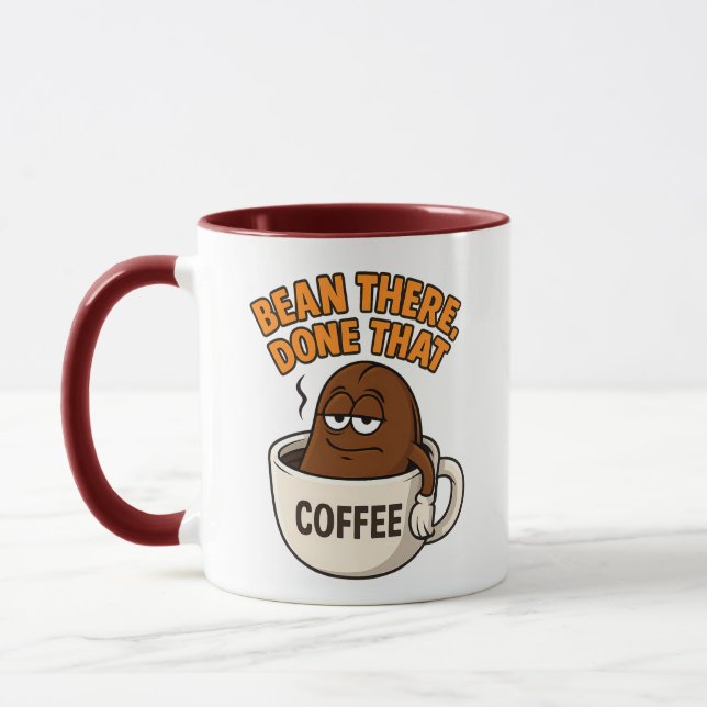 Bean där, gjort det - Lustigt Coffee Mugg Design (Vänster)