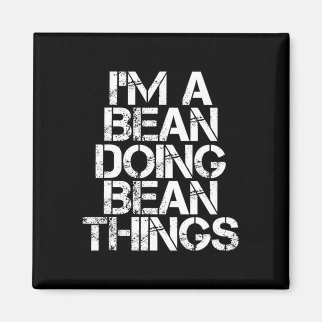 Bean Funny Surname Family Träd Birthday Reunion Gi Magnet (Framsidan)