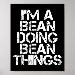Bean Funny Surname Family Träd Birthday Reunion Gi Poster