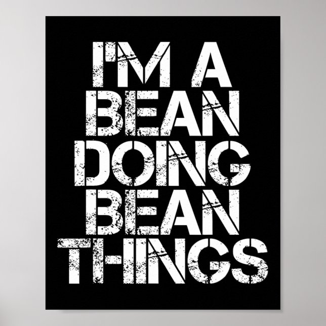 Bean Funny Surname Family Träd Birthday Reunion Gi Poster (Framsidan)