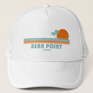 Bean Point Beach Florida Sol Handflatan Träd Keps