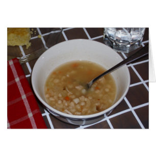 Bean Soppa Recipe på ett kort