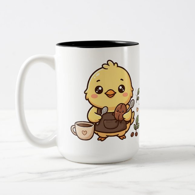 Bean Spoon Kawaii Kaffemugg Tvåton (Vänster)