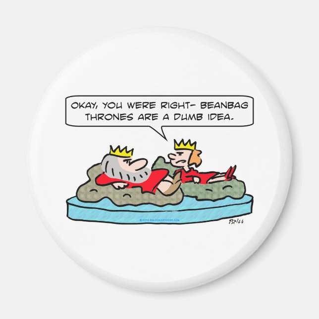 Beanbag tronones kung drottning magnet (Framsidan)