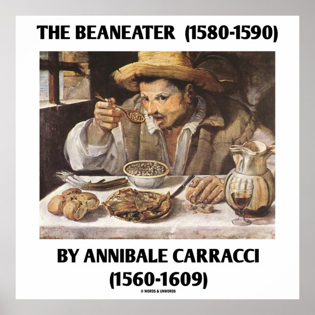 Beaneater (1580-1590) av Annibale Carracci Poster (Framsidan)