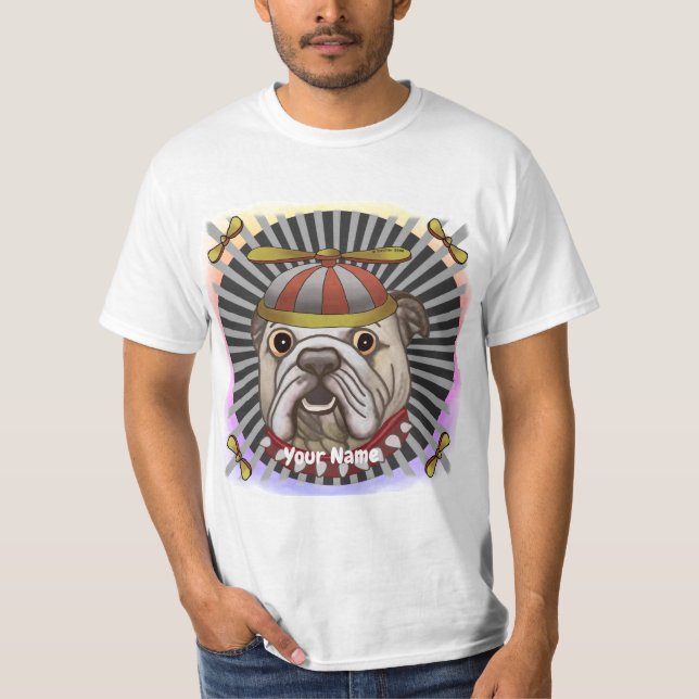 Beanie Bulldog T Shirt (Framsida)