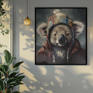 Beanie Bunch Koala Vintermössa Affisch