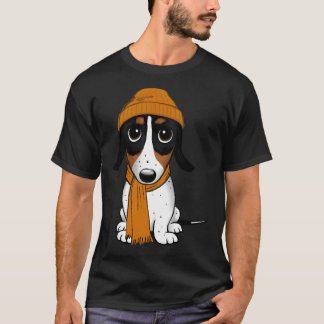 Beanie Hund - Piebald Dachshund - Cute Hipster T Shirt