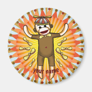 Beanie Sock monkey Magnet