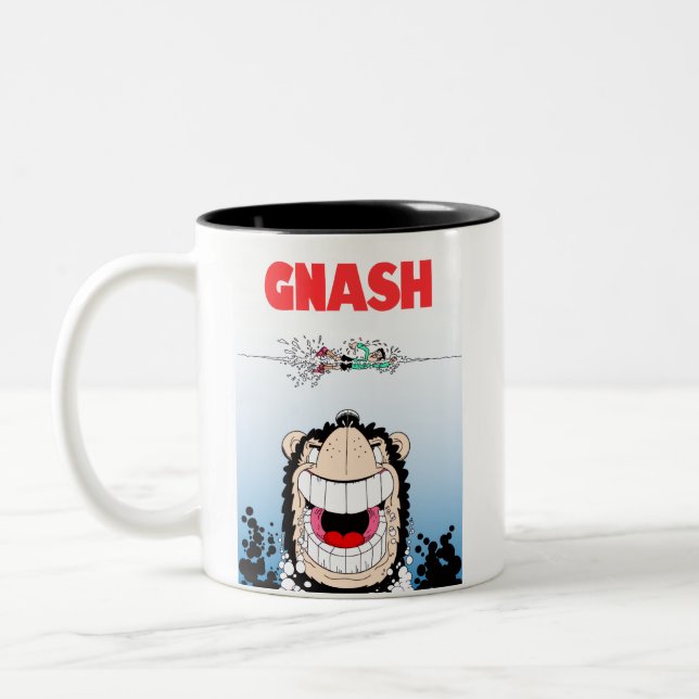 Beano Gnasher ’Jaws’ parodkaffe mugg ☕️ (Vänster)
