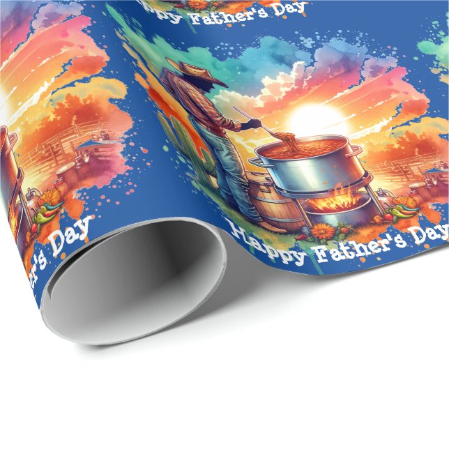 Beans Chili Cooking Cowboy 1 Presentpapper (Rullad Hörn)