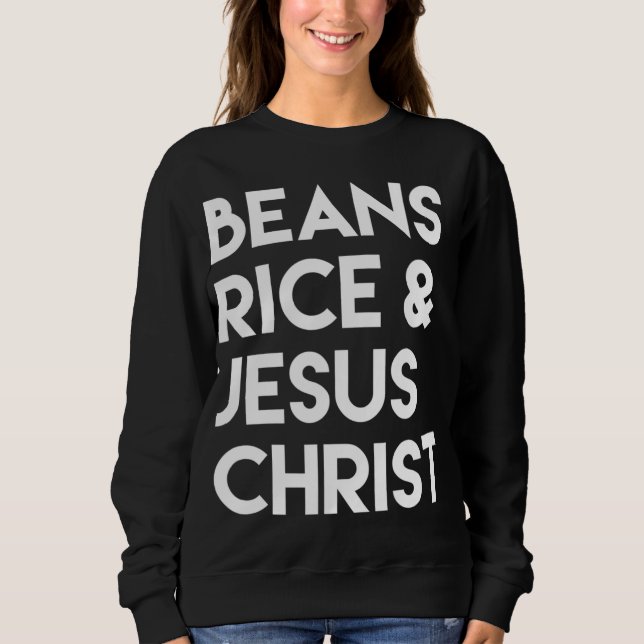 Beans Ris och Jesus Kristus T Shirt (Framsida)