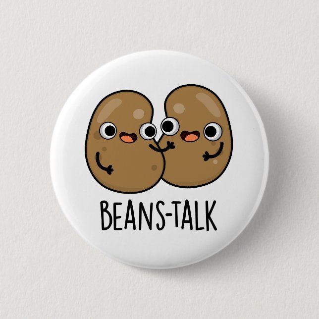 Beans Talk Funny Veggie Bean Pun Knapp (Framsida)