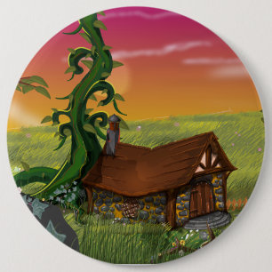 Beanstalk Cottage Tecknad Knapp