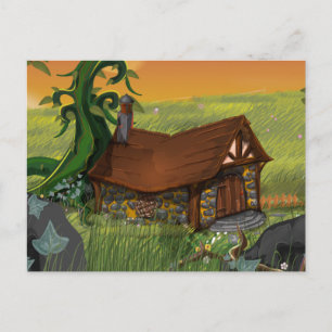 Beanstalk Cottage Tecknad Vykort
