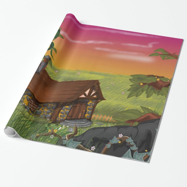 Beanstalk Stugga Tecknad Film Presentpapper (Utrullad)