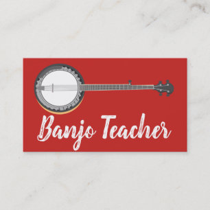 Beantown Banjo Teacher Personalize Visitkort