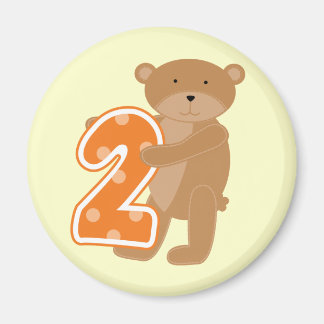 Bear 2 nd Birthday T shirts och Gifts Magnet