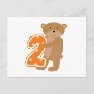 Bear 2 nd Birthday T shirts och Gifts Vykort