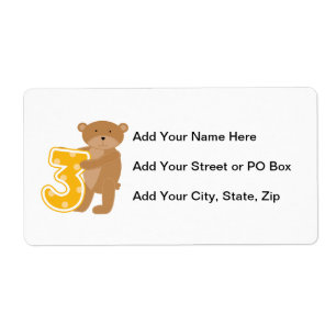 Bear 3rd Birthday T-shirts and Gifts Fraktsedel