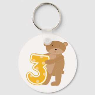 Bear 3rd Birthday T-shirts and Gifts Nyckelring