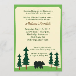 Bear Adirondack Lodge 5x7 Baby Shower-inbjudan Inbjudningar