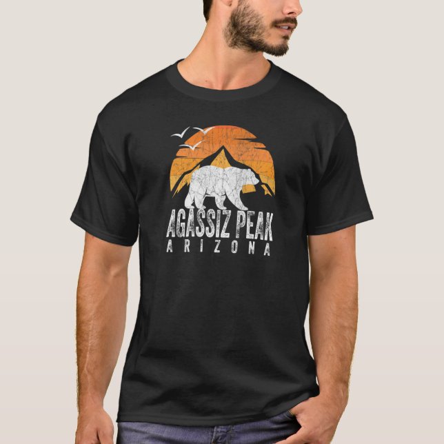 Bear Agassiz Peak Arizona Bear Wildlife Sunset Aga T Shirt (Framsida)